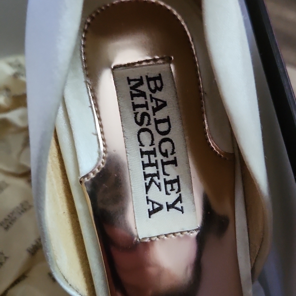 Badgley Mischka GIANA embellished wedding/special occasion shoes cream size 7 - Picture 3 of 8